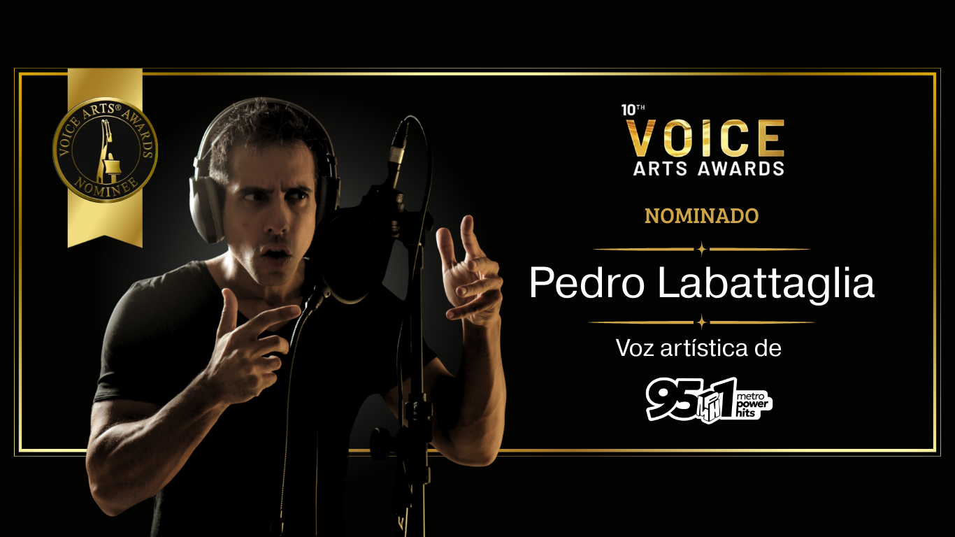 Pedro Labattaglia: Voz Artística de Metro Power Hits 95.1 nominado a los Voice Arts